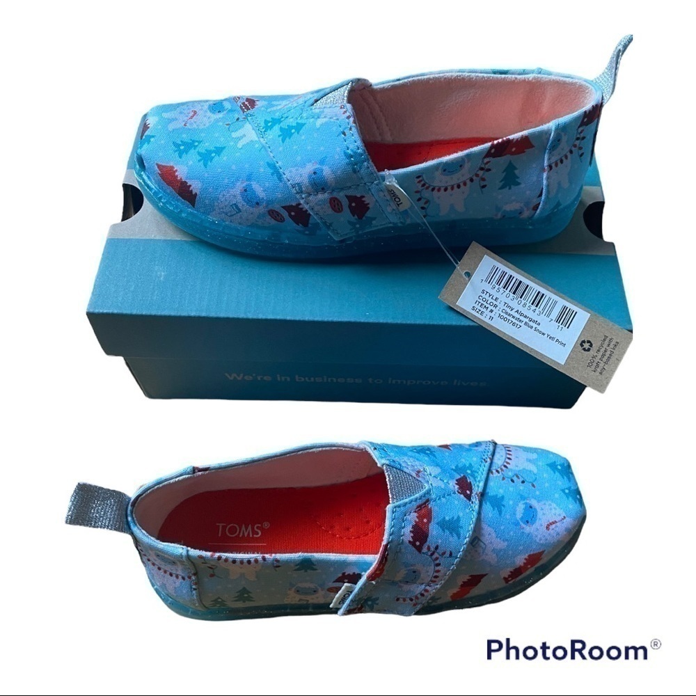 Toms Blue Snow Yeti Alpargata Espadrille